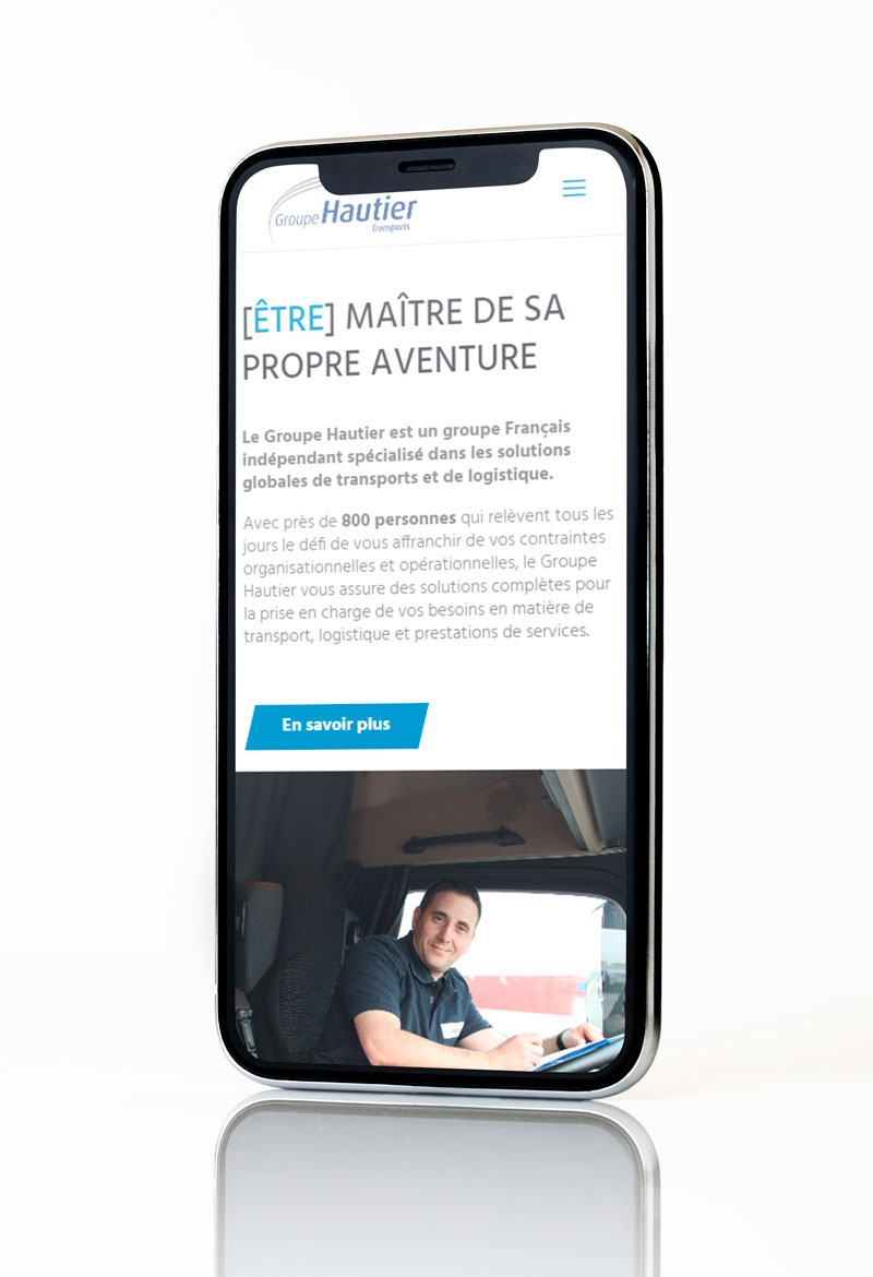 Responsive design pour la refonte du site web du Groupe Hautier Transports