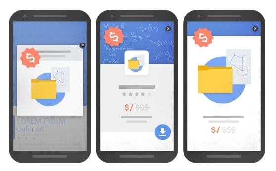 Exemple de pop-up considérés comme des éléments intrusifs en matière d'exéprience utilisateur selon google et son nouvel algorithme SEO