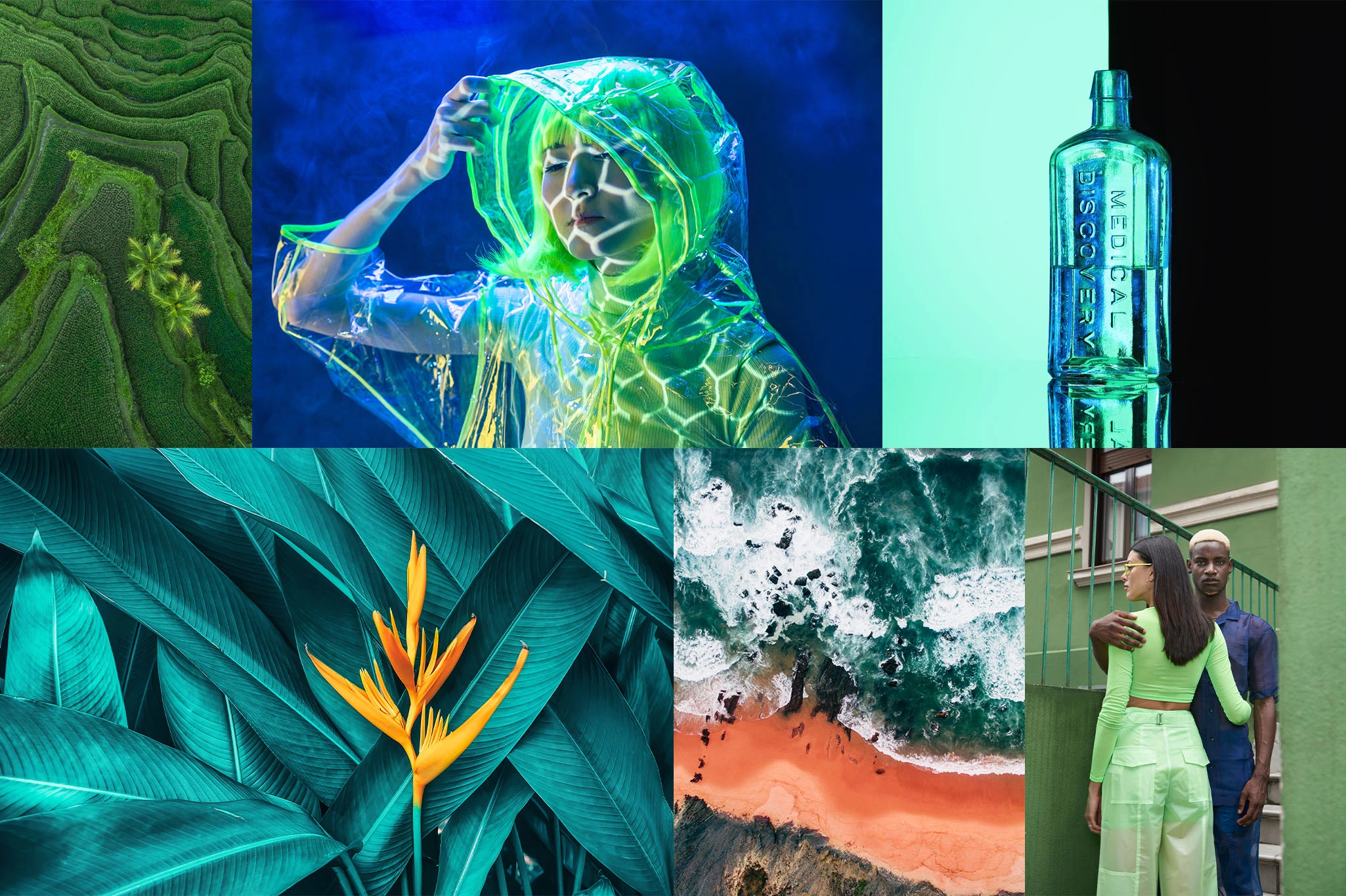 green-collage