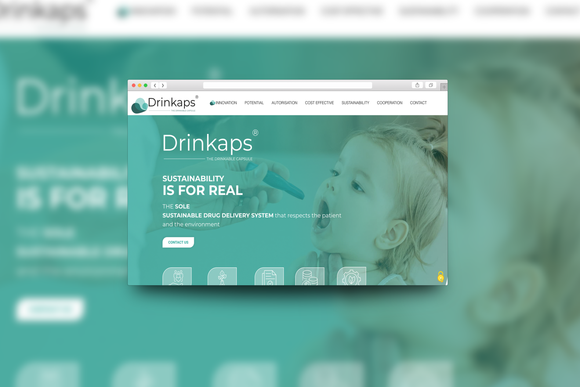 Création de la landing page Drinkaps® de Paediatis