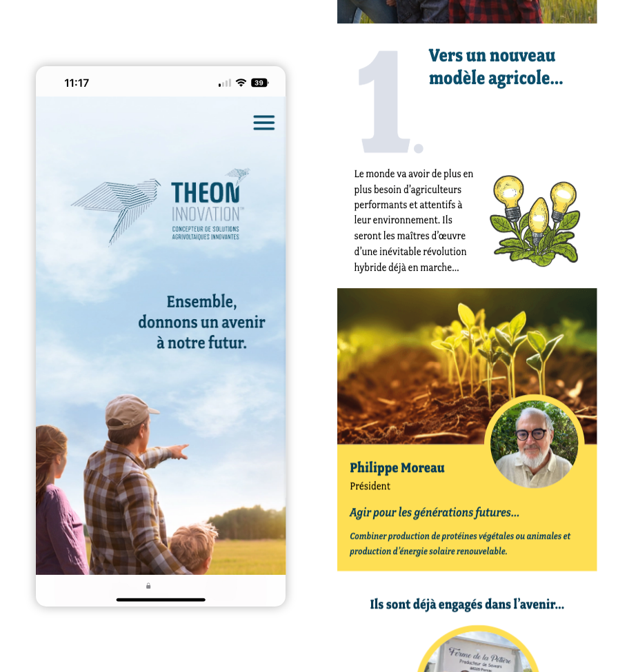 Création du site internet de Theon Innovation