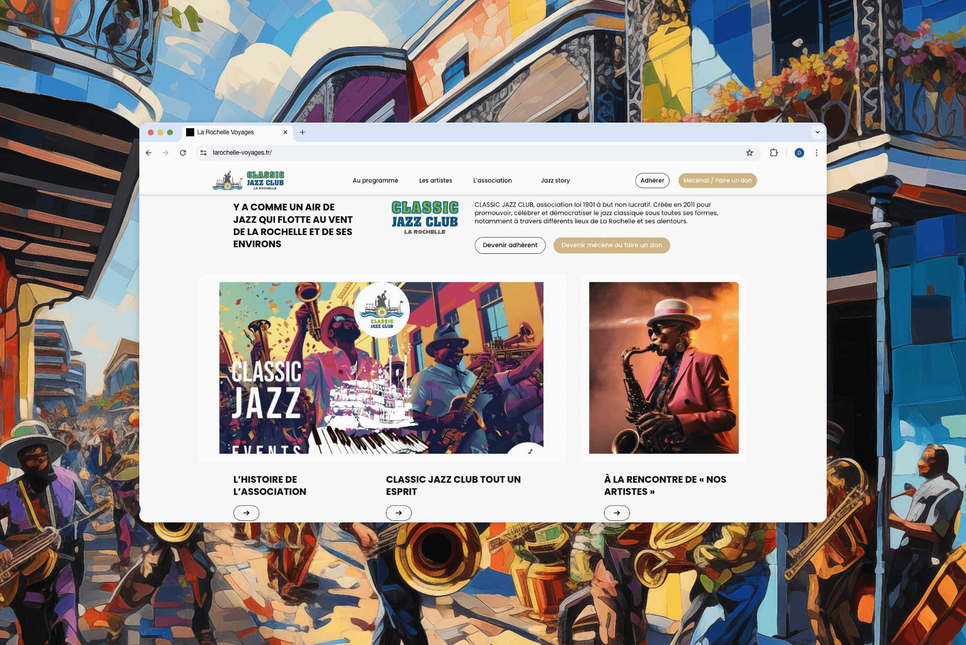 Refonte du site Classic Jazz Club