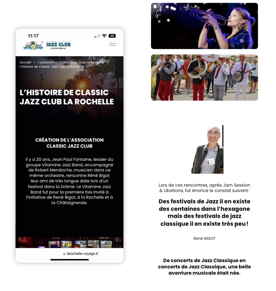 Refonte du site Classic Jazz Club