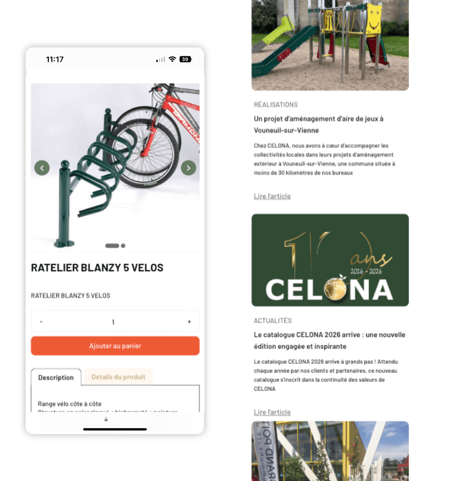 Responsive design du site e-commerce de cELONA