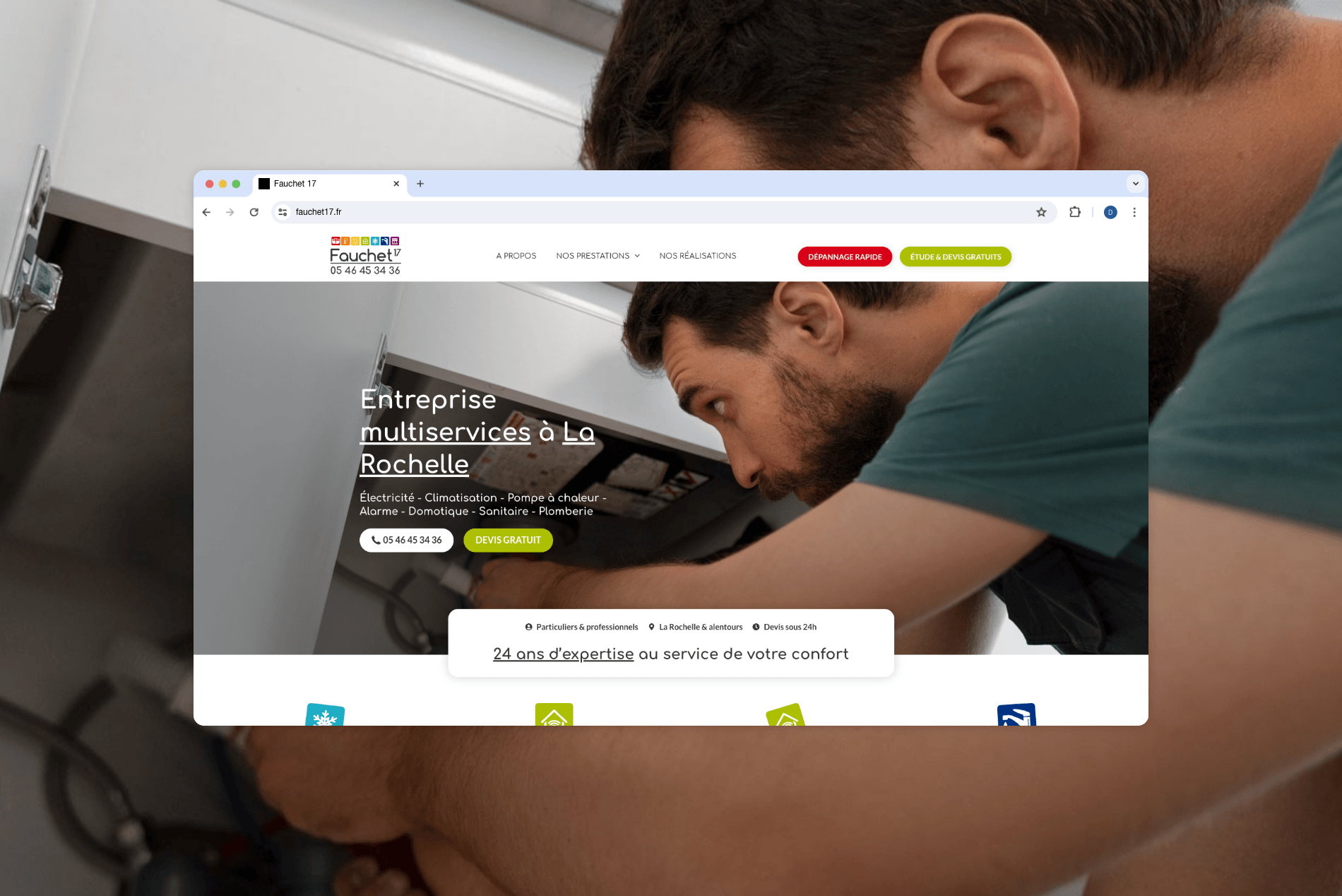 Refonte du site web de Fauchet 17