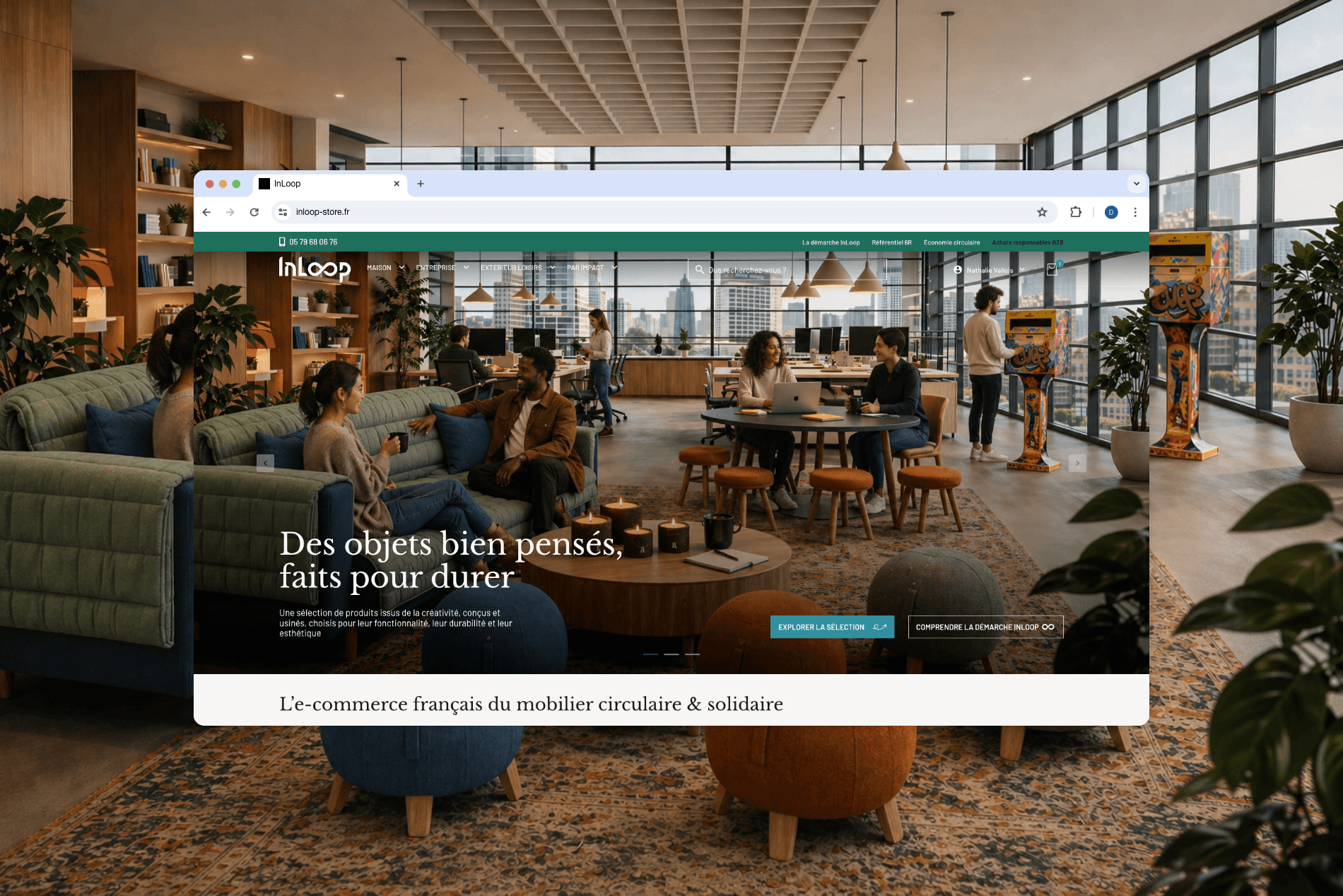 Création du site e-commerce InLoop par l'agence web Naskigo